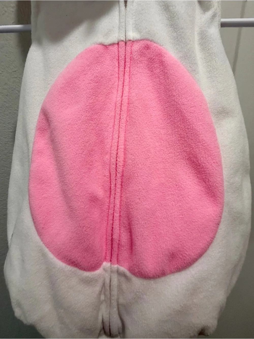Carter's White Plush Unicorn Zip Halloween Costume Pink Belly Unicorn Hood 6-9 M